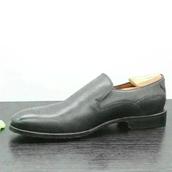 Olivier Sweeney Percotto Men\'s Black Calf Leather Slip On Loafers Shoes Size 8 main image 5
